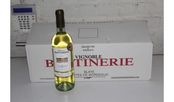 12 flessen à 75cl witte wijn Chateau Bertimerie, 2018